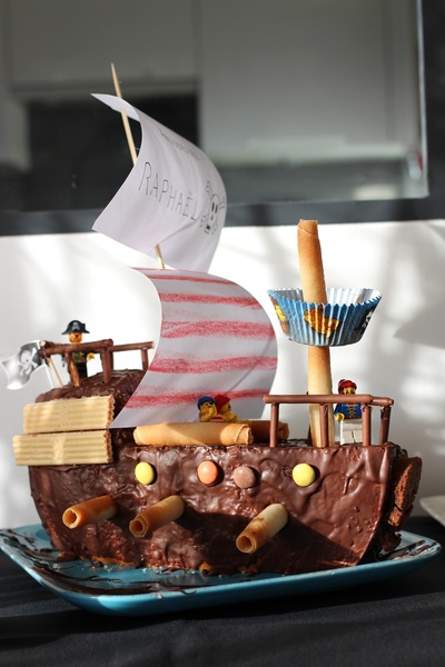 Gateau bateau pirate anniversaire 5 ans