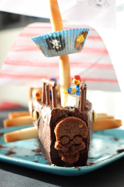 Gateau bateau pirate anniversaire 5 ans
