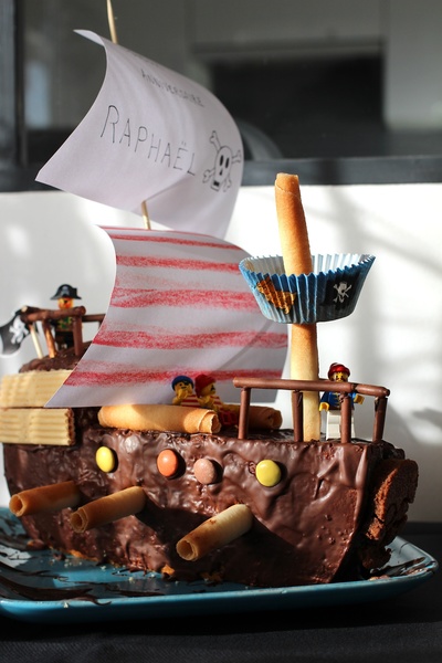 Gateau bateau pirate anniversaire 5 ans